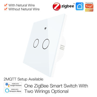 Zigbee Wifi έξυπνος ελαφρύς διακόπτης ελέγχου φωνής διακοπτών τοίχων ελαφρύς
