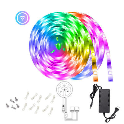 ελαφρύ χρώμα συγχρονισμού μουσικής λουρίδων των RGB έξυπνων οδηγήσεων 32.8ft που αλλάζει τα φω'τα 7.2W/M λουρίδων των οδηγήσεων
