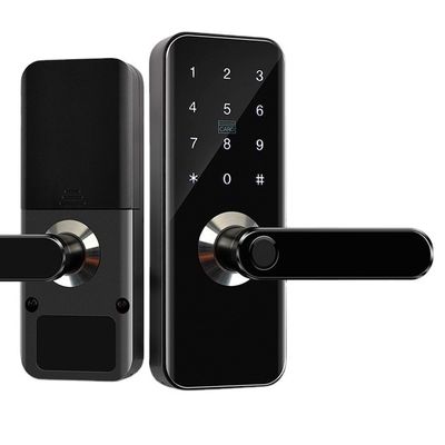 Έξυπνη κλειδαριά πορτών εισόδων Keyless κλειδαριών πορτών Wifi δακτυλικών αποτυπωμάτων εγχώριας ασφάλειας με την κάρτα ολοκληρωμένου κυκλώματος αριθμητικών πληκτρολογίων για